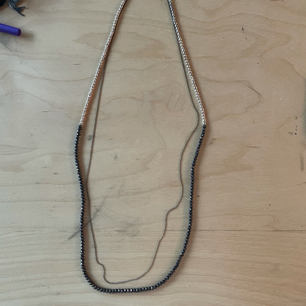 BR Double layer beaded necklace
